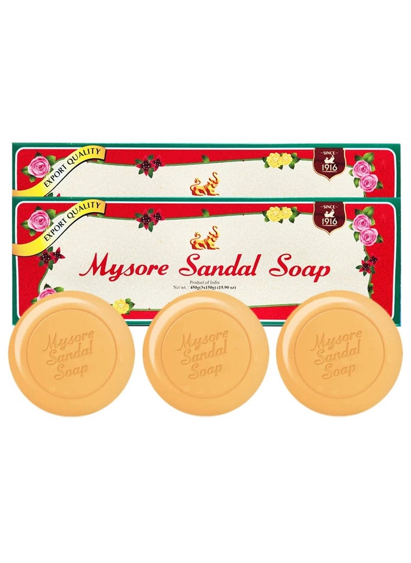 Sandalwood Oil Sandal Soap Beige 150grams (Pack of 6)