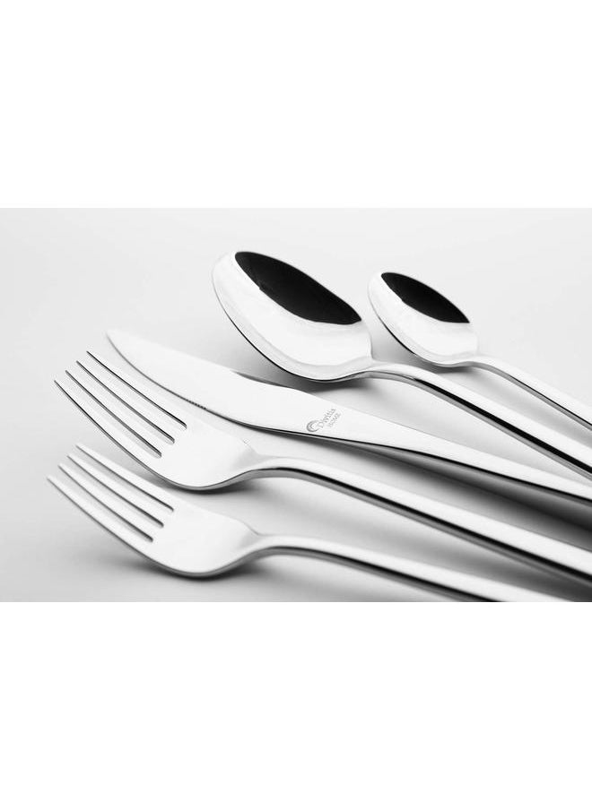 Divitis Home Sirius Silverware Set 20 Piece, 18/10 Stainless Steel Set for 4 (Dinner Spoons, Dinner Forks, Salad Forks, Dinner Knives, Teaspoons), Flatware Set, Cutlery Set, Forks and Spoons Set