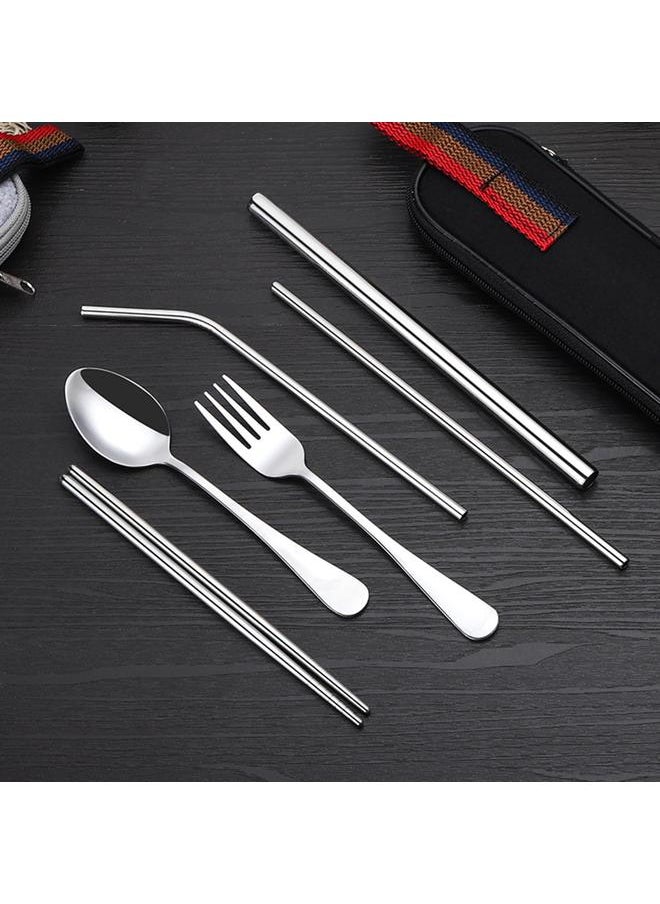 Travel Portable Cutlery Set With Box, Reusable Portable Cutlery Set For Travel And Home (YE)