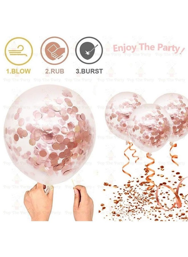 Pop The Party Nylon 16Th Number Balloon With 16 Digit Balloon For Including Star, Heart And Confetti Balloons,Multicolor,11 Pcs