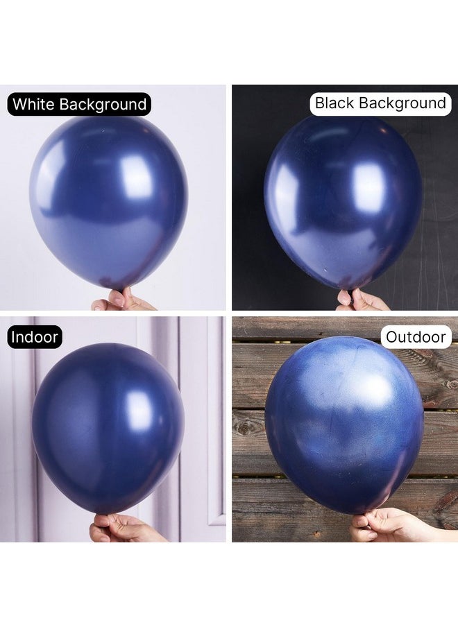 PartyWoo Navy Blue Balloons, 140 pcs Pearl Navy Blue Balloons Different Sizes Pack of 18 Inch 12 Inch 10 Inch 5 Inch Navy Balloons for Balloon Garland or Balloon Arch as Party Decorations, Blue-Z90