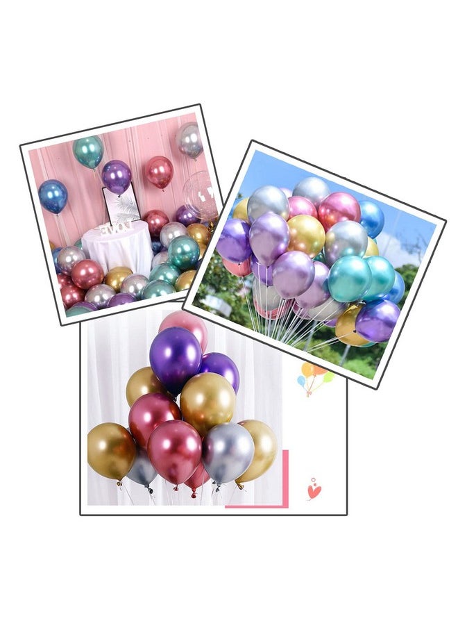 Party Propz Multicolor Chrome Balloons Combo - 30Pcs Chrome Balloons for Birthday | Balloons for Party