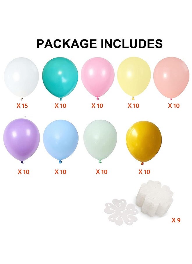 TOYXE Rubber Daisy Flower Balloons Diy Kit Party Decorations For Birthday Baby Shower Wedding Anniversary Groovy Fairy Retro Hippie Theme Decor Set Of 104 Pcs,Multicolor