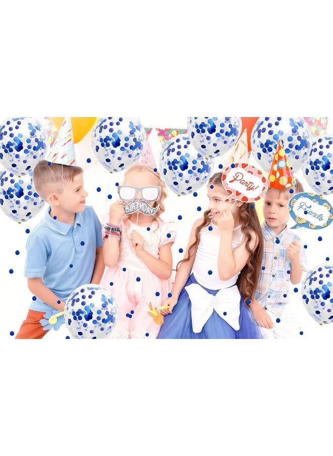 Party Propz 12 Pcs White Latex with Pre Filled Confetti Balloons for Birthday/Anniversary/Bridal Shower/Baby Shower Decoration