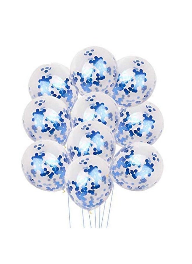 Party Propz 12 Pcs White Latex with Pre Filled Confetti Balloons for Birthday/Anniversary/Bridal Shower/Baby Shower Decoration