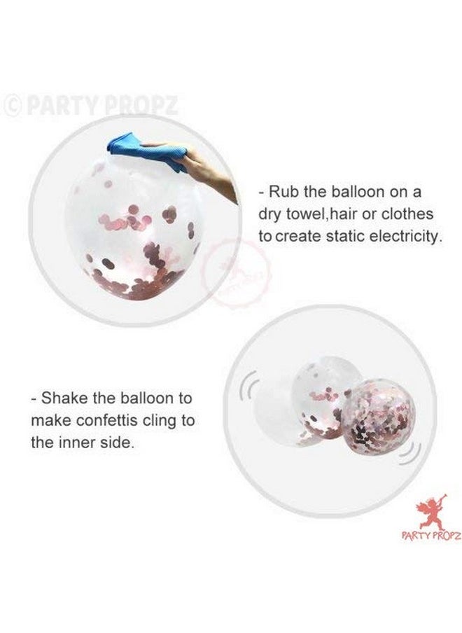 Party Propz Rubber Latex Balloon, , Rose Gold - Set of 10