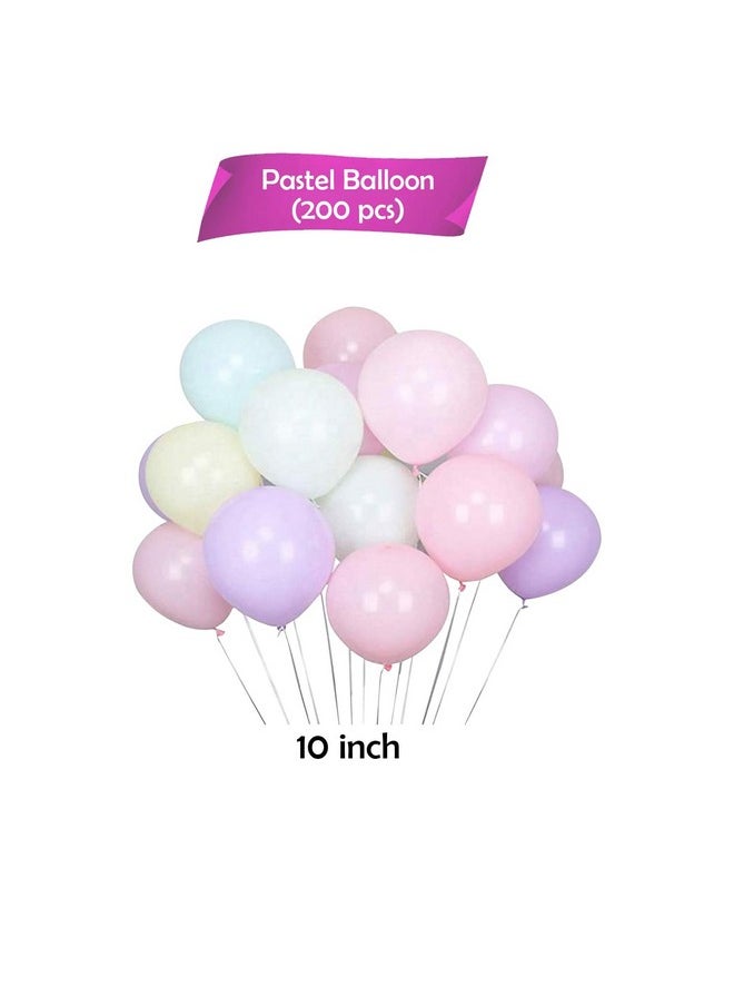 Party Propz Rubber Happy Birthday Balloons For Decoration - 200 Pcs Pastel Balloons For Birthday Balloons For Kids Blue Balloons For Decoration Birthday Balloons For Girls Birthday Balloons For Boys