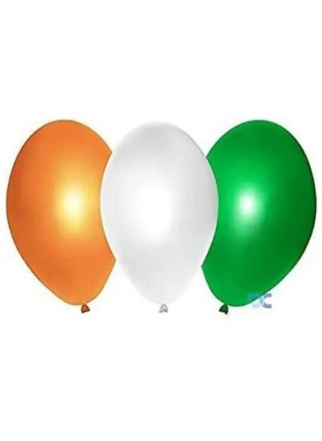 HK balloons® 101Pcs Orange White Green Independence Day Special Balloons Decoration Item Celebrations 