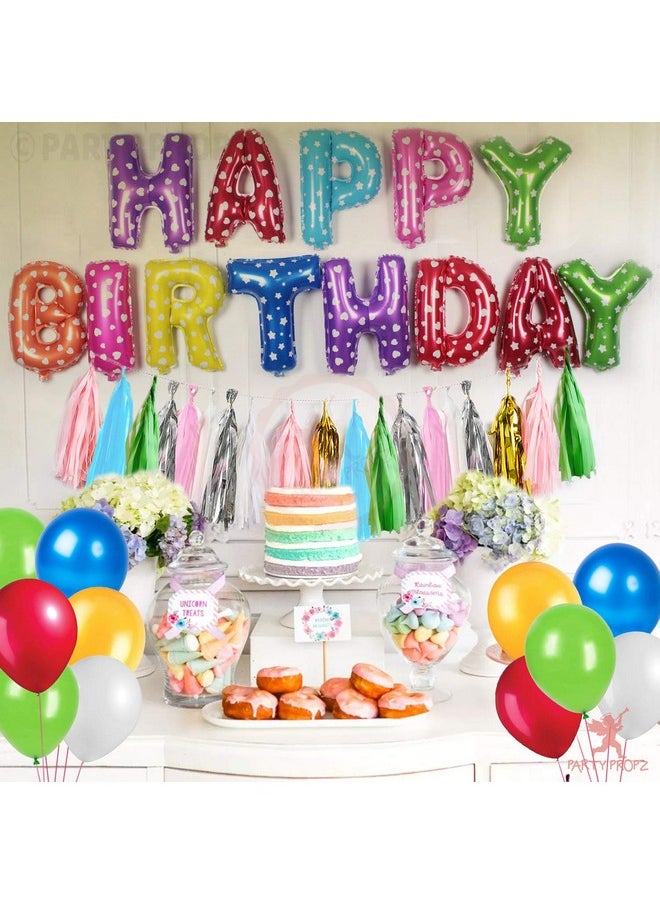 Party Propz Rubber Multicolor Balloons For Birthday- 51Pcs(Assorted) Big Balloons Packet|Multi Color Balloons For Birthday|Colorful Balloons For Kids|Ballons For Birthday Decorations|Cartoon Balloons