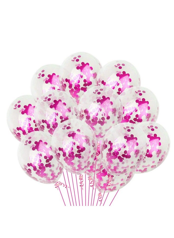 Party Propz Pink Confetti Balloons For Decoration Packets Of 30Pcs - Confetti Balloon Combo For Girls Happy Birthday Decoration Items Set -Girl Theme Balloons Decorations - Kids; Women; Wife;