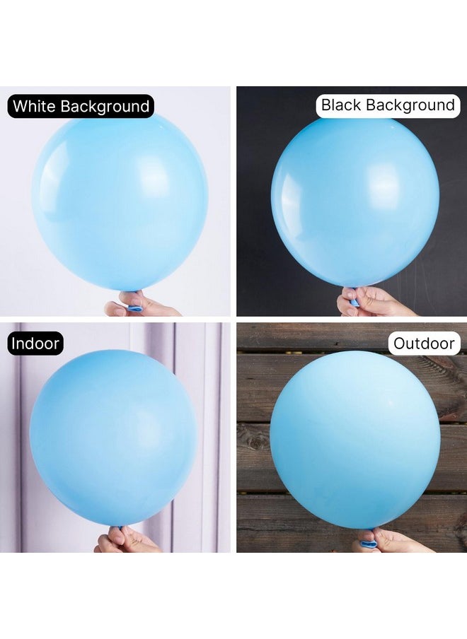 PartyWoo Light Blue Balloons, 140 pcs Matte Blue Balloons Different Sizes Pack of 18 Inch 12 Inch 10 Inch 5 Inch Blue Balloons for Balloon Garland Balloon Arch as Birthday Party Decorations, Blue-Y4