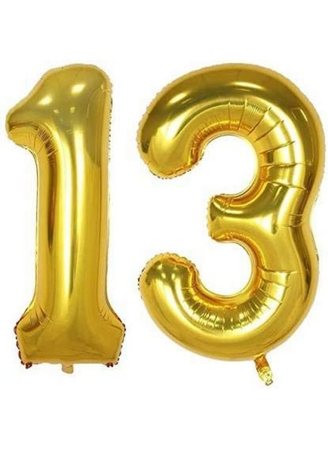 TOYXE 13th Birthday Banner Number Star and Metallic Balloons 30 Pcs Set