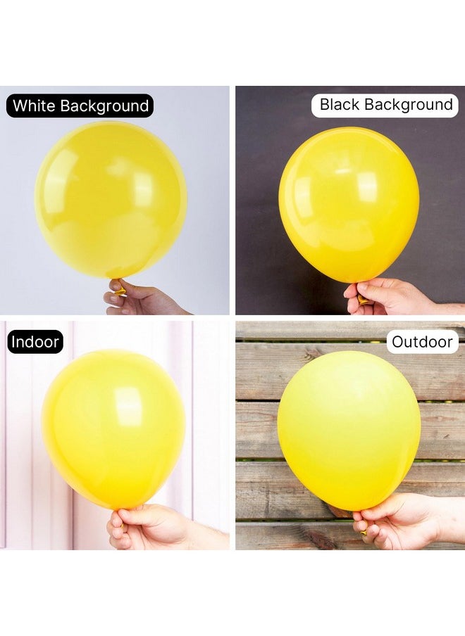 PartyWoo Yellow Balloons, 140 pcs Matte Yellow Balloons Different Sizes Pack of 18 Inch 12 Inch 10 Inch 5 Inch Yellow Latex Balloons for Balloon Garland Balloon Arch as Party Decorations, Yellow-Y55