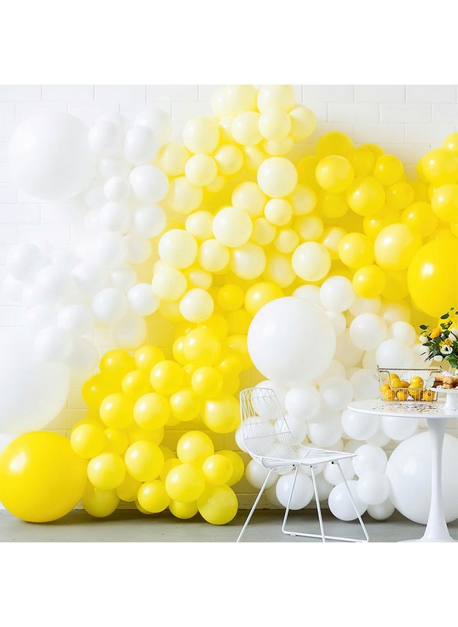 PartyWoo Yellow Balloons, 140 pcs Matte Yellow Balloons Different Sizes Pack of 18 Inch 12 Inch 10 Inch 5 Inch Yellow Latex Balloons for Balloon Garland Balloon Arch as Party Decorations, Yellow-Y55