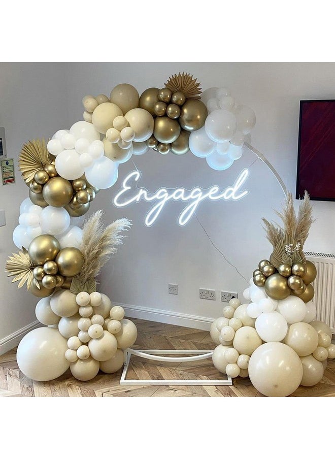 PartyWoo White Sand Balloons, 140 pcs Boho White Balloons Different Sizes Pack of 18 Inch 12 Inch 10 Inch 5 Inch Sand White Balloons for Balloon Garland Balloon Arch as Party Decorations, White-F12
