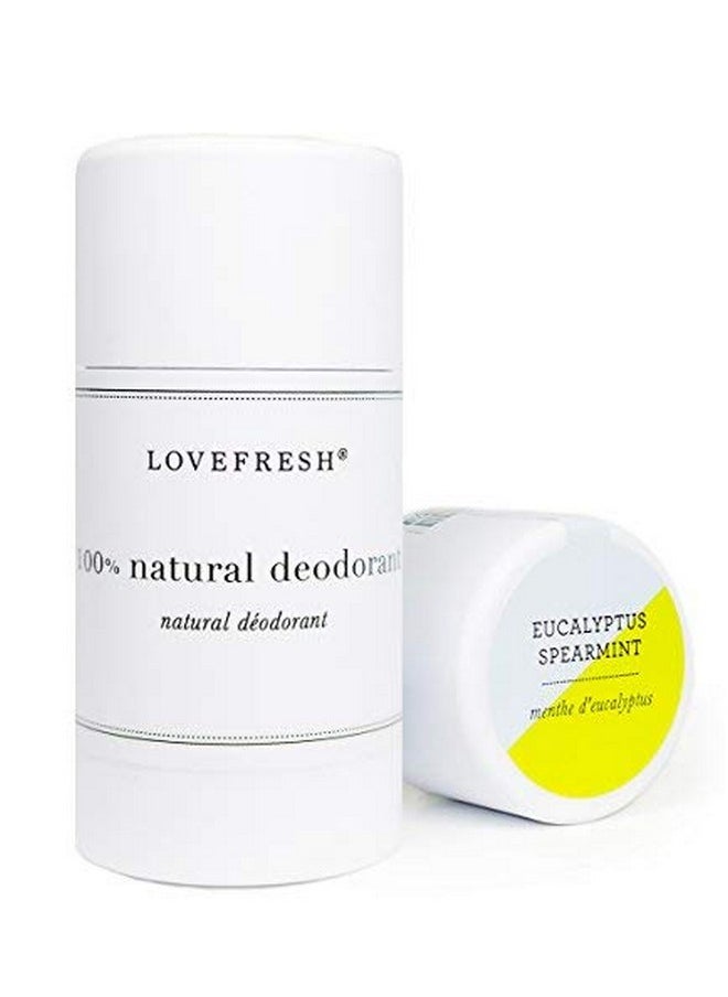 Lovefresh - Natural Deodorant Stick | Handmade, All-Natural, Non-Toxic, Clean Beauty (Eucalyptus Mint, 3.7 oz | 109 ml)