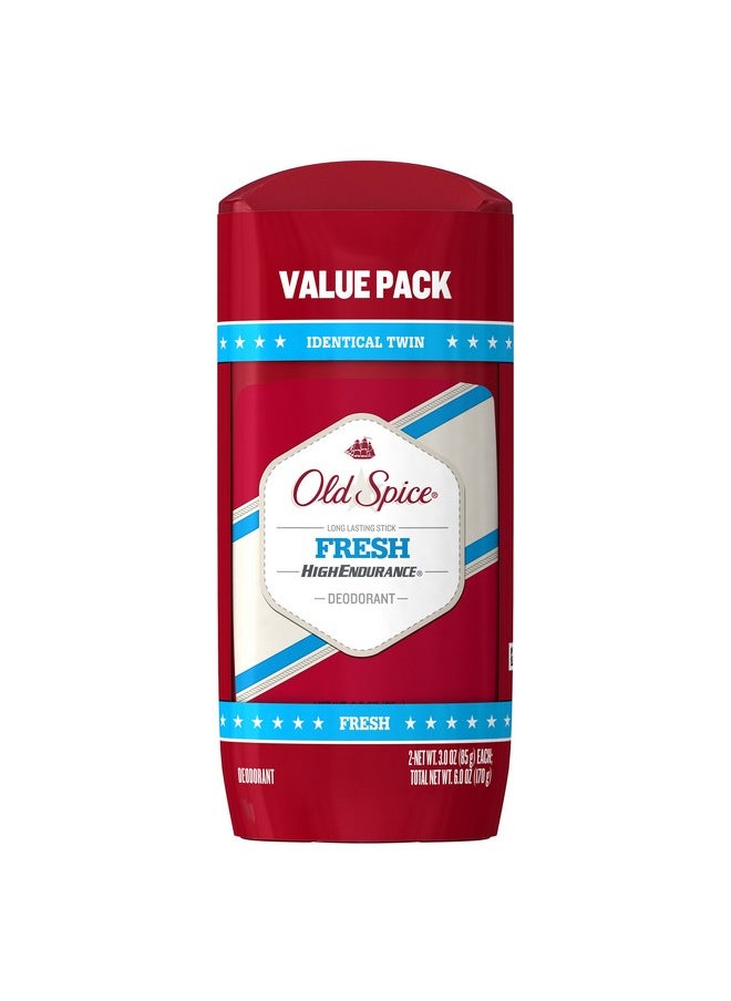 Old Spice High Endurance Long Lasting Stick Men's Deodorant, Fresh Scent - 3.0 Oz Ea