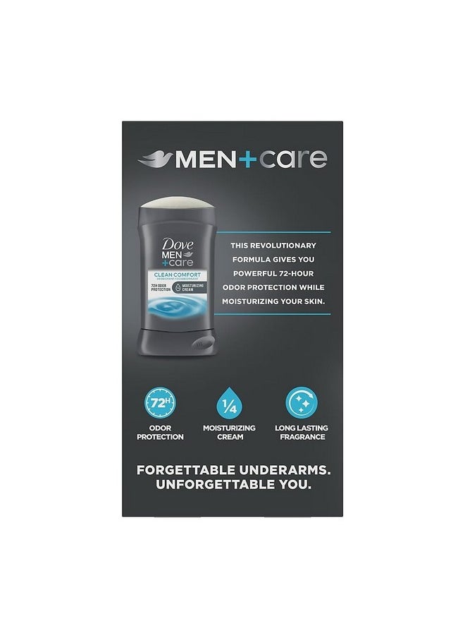 Dove Men+Care 72-Hour Deodorant Stick Aluminum Free- Clean Comfort, 3 pk./3 oz