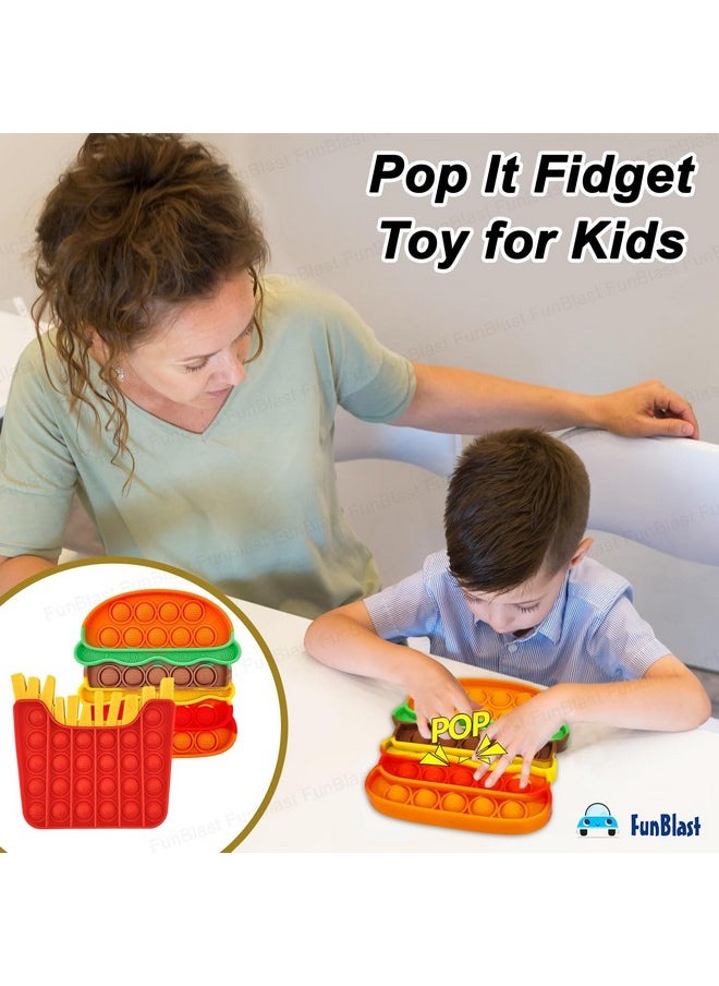 FunBlast Pop it Set (Pack of 2 Popit Game), Kids Toys Fidget Toys, Pop it Toy, Push Pop Bubble Fidget Sensory Toy, Stress Relief Fidget Toy Sensory Toys Novelty Gifts for Girls Boys Kids (14)