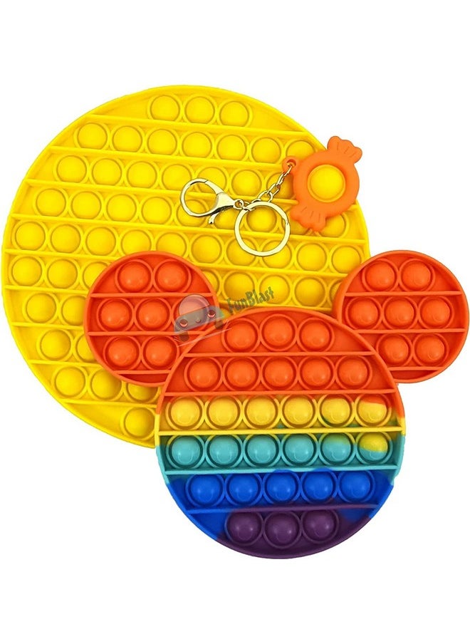 FunBlast Pop it Set (Pack of 2 Popit Game), Kids Toys Fidget Toys, Pop it Toy, Push Pop Bubble Fidget Sensory Toy, Stress Relief Fidget Toy Sensory Toys Novelty Gifts for Girls Boys Kids (29)