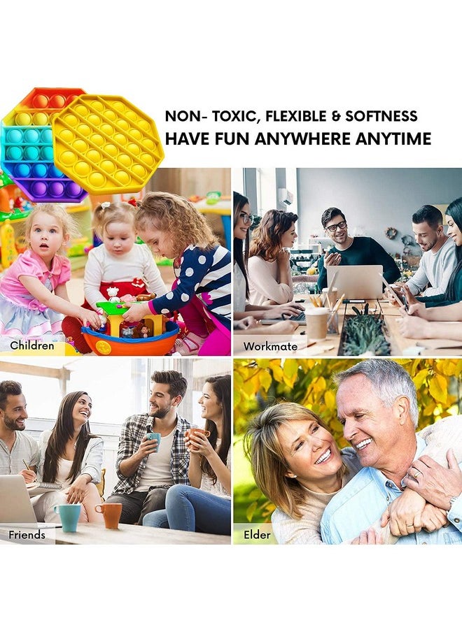 P-Plus International Fidget Toys for Adults and Kids - Bubble Sensory Fidget Toy Fidget Toy Squeeze Sensory Toy 2 Packs Octagon