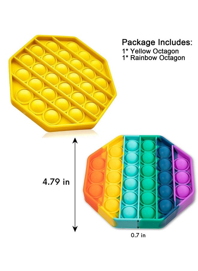 P-Plus International Fidget Toys for Adults and Kids - Bubble Sensory Fidget Toy Fidget Toy Squeeze Sensory Toy 2 Packs Octagon
