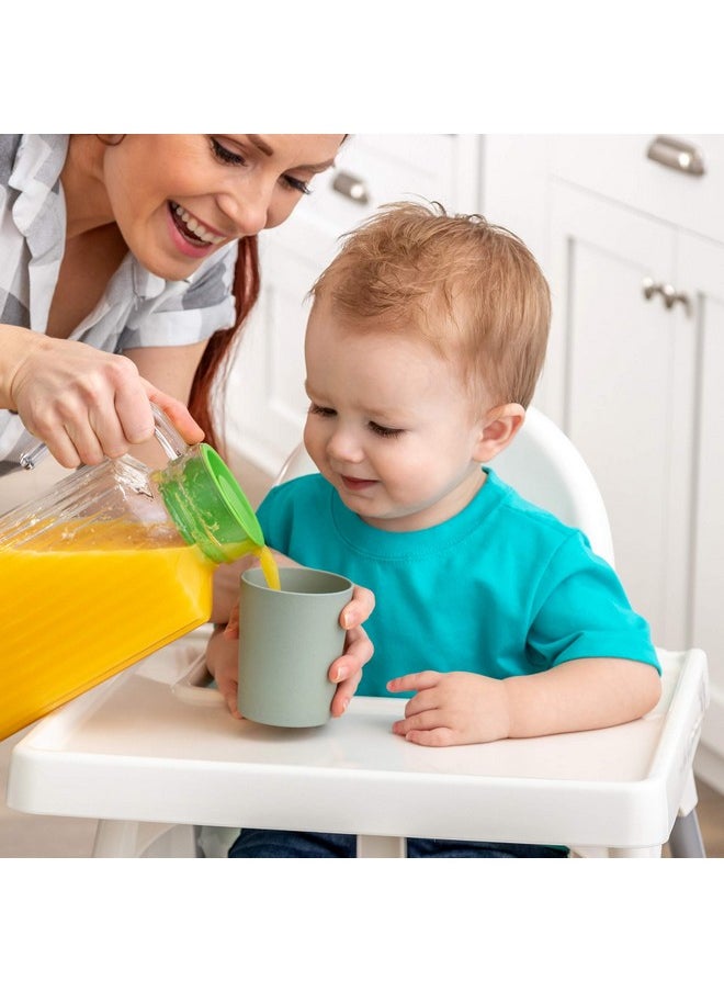 WeeSprout Bamboo Toddler Cups - 4 pc Set (10 fl oz), Organic & Non-Plastic Cup Pack for Toddlers, Big Kids or Baby, Natural
