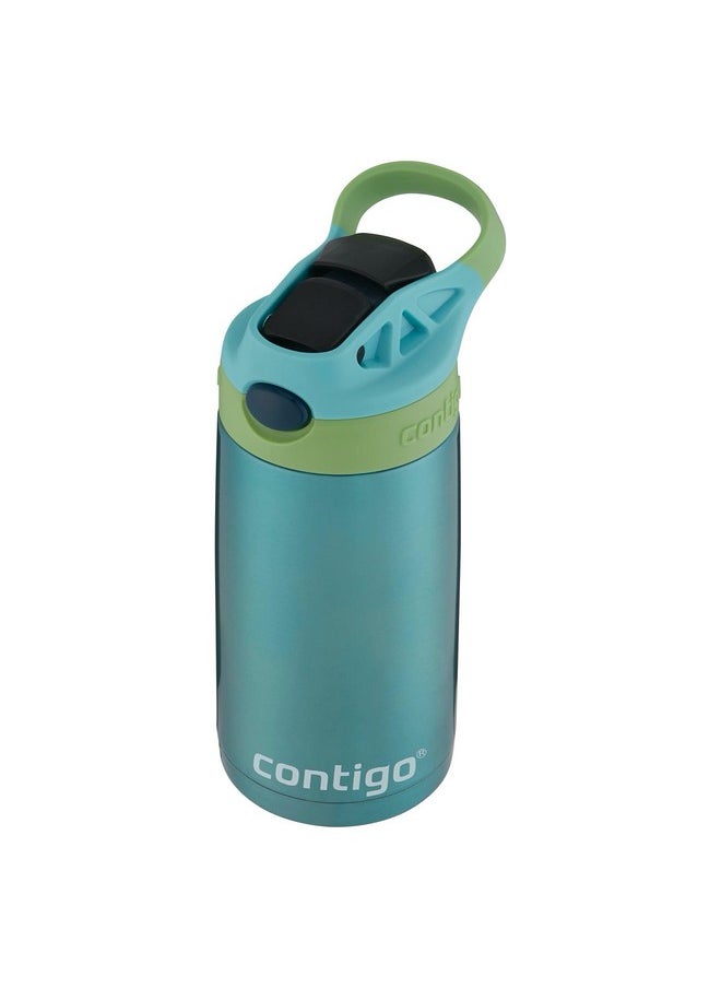 Contigo Kids Straw Stainless Steel Water Bottle with AUTOSPOUT Lid, 13oz, Ocean