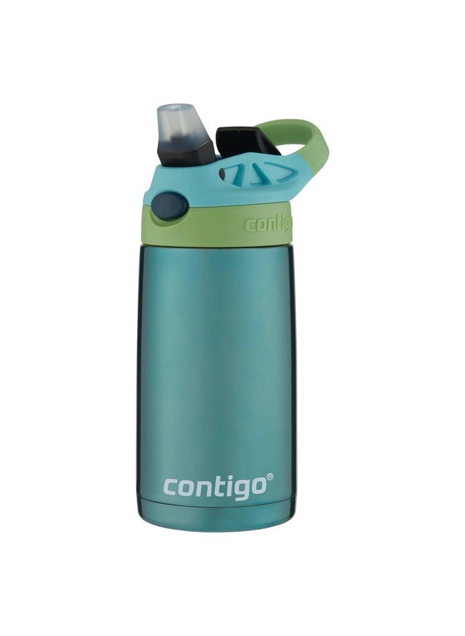 Contigo Kids Straw Stainless Steel Water Bottle with AUTOSPOUT Lid, 13oz, Ocean