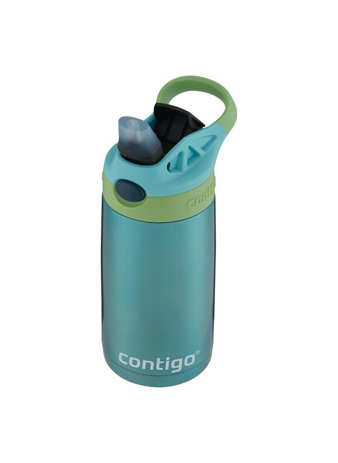 Contigo Kids Straw Stainless Steel Water Bottle with AUTOSPOUT Lid, 13oz, Ocean