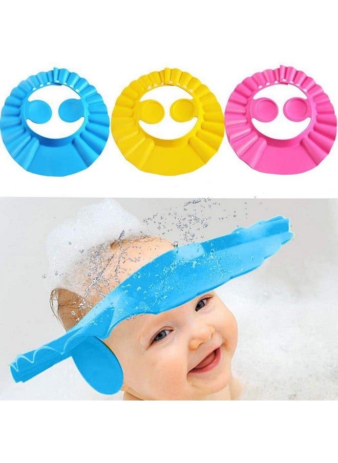 SYGA Baby Shampoo Shower Bathing Protection Bath Soft Cap Soft Adjustable Visor Hat for Toddler, Baby, Kids, Children(Blue)