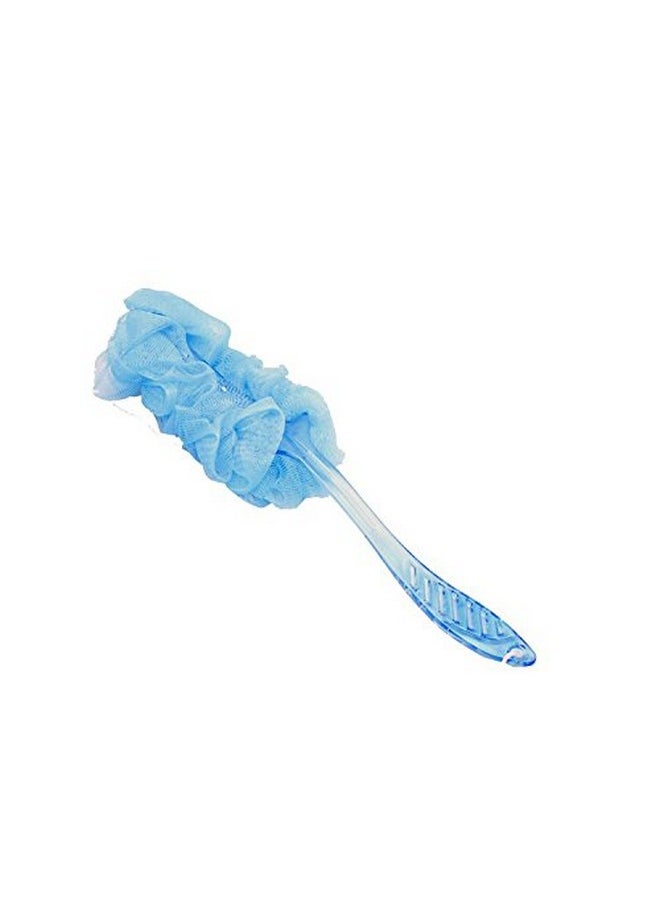 FOK 1Pc Long Handle Bath Body Brush Loofa Sponge Nylon Mesh scrubber Shower Pouf- Random Color