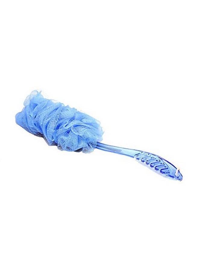 FOK 1Pc Long Handle Bath Body Brush Loofa Sponge Nylon Mesh scrubber Shower Pouf- Random Color