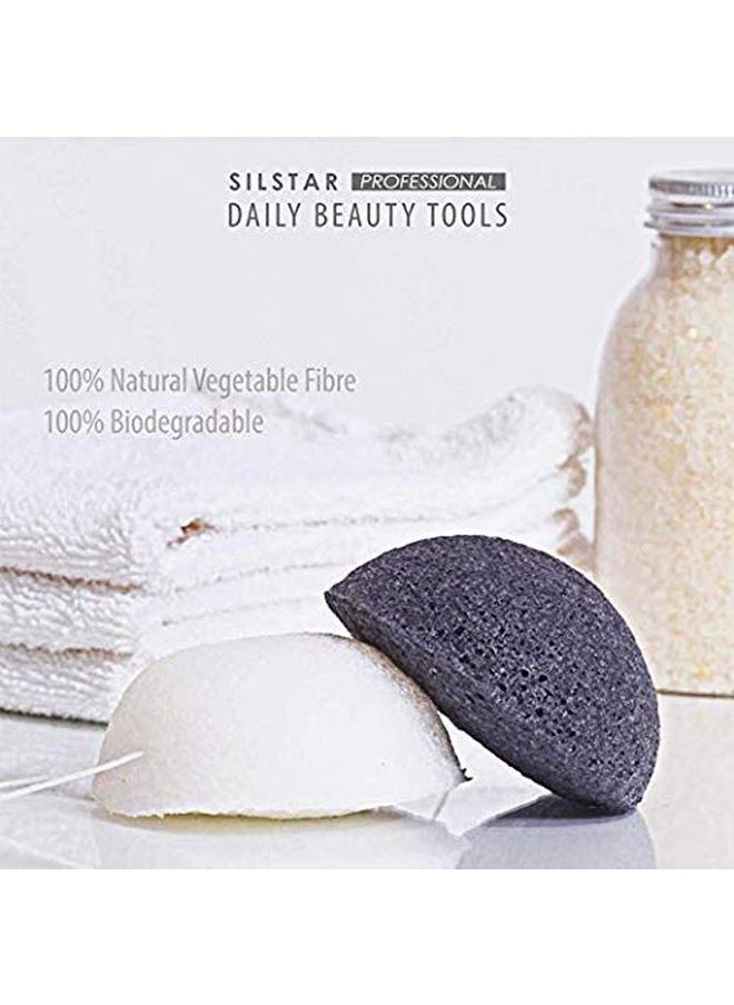 SILSTAR PROFESSIONAL KONJAC Sponge Facial Sponge Bath Sponge Amazing Cleansing for Dry OR Mature Skin - Lavender Purple 105