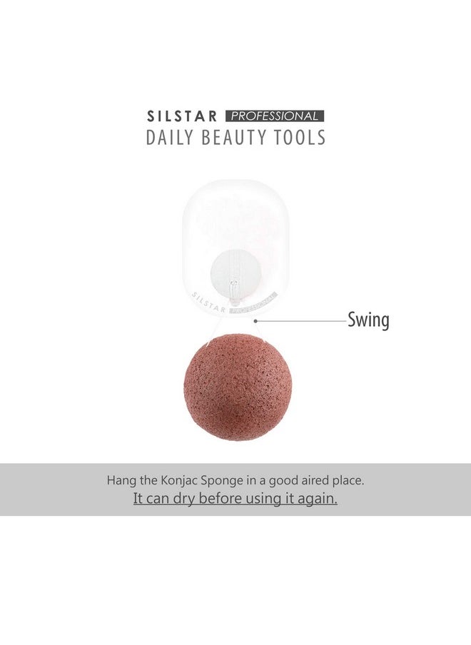 SILSTAR PROFESSIONAL Konjac Facial Sponge Tear Drop Charcoal Grey 202 - Our Konjac Sponge Offers an Amazing Cleansing and Shaving Experience.