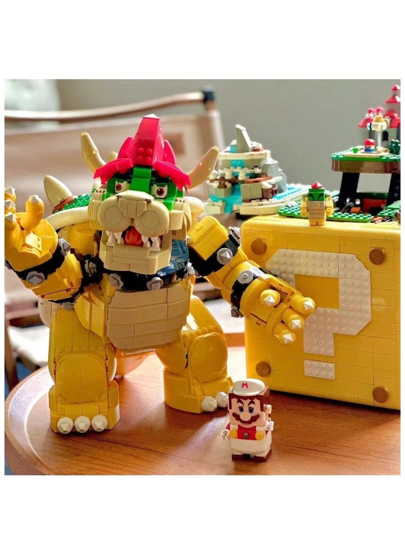 Cool King Koopa Mario Question Block Building Blocks Toy for Kids
