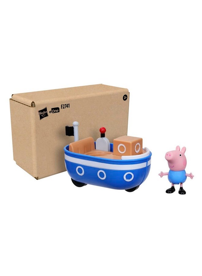 Peppa Pig Peppa's Adventures Little Boat Toy Includes 3-inch George Pig Figure, Inspired by The TV Show, for Preschoolers Ages 3 and Up