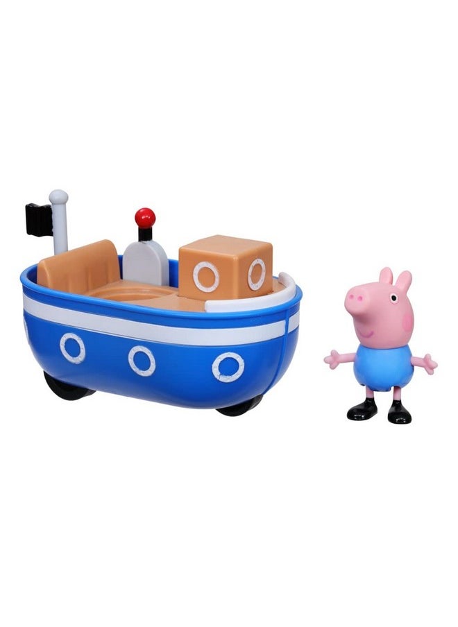 Peppa Pig Peppa's Adventures Little Boat Toy Includes 3-inch George Pig Figure, Inspired by The TV Show, for Preschoolers Ages 3 and Up