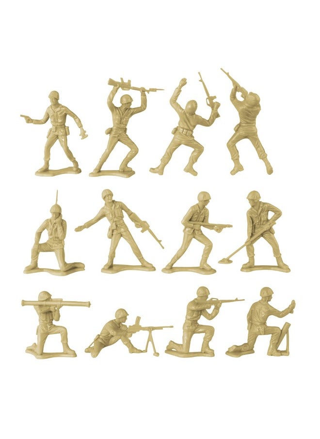 Timmee Plastic Army Men - Od Green Vs Tan 48Pc Toy Soldier Figures - Made In Usa