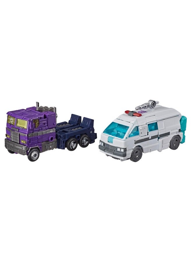 Transformers Generations Selects WFC-GS17 Shattered Glass Ratchet and Optimus Prime, War for Cybertron Deluxe and Voyager Collector Figures