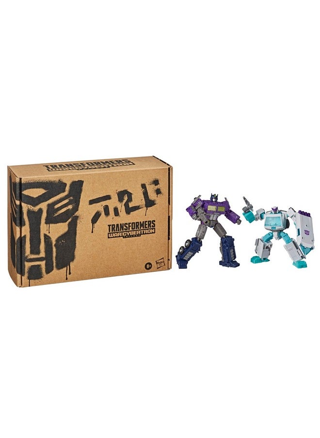 Transformers Generations Selects WFC-GS17 Shattered Glass Ratchet and Optimus Prime, War for Cybertron Deluxe and Voyager Collector Figures