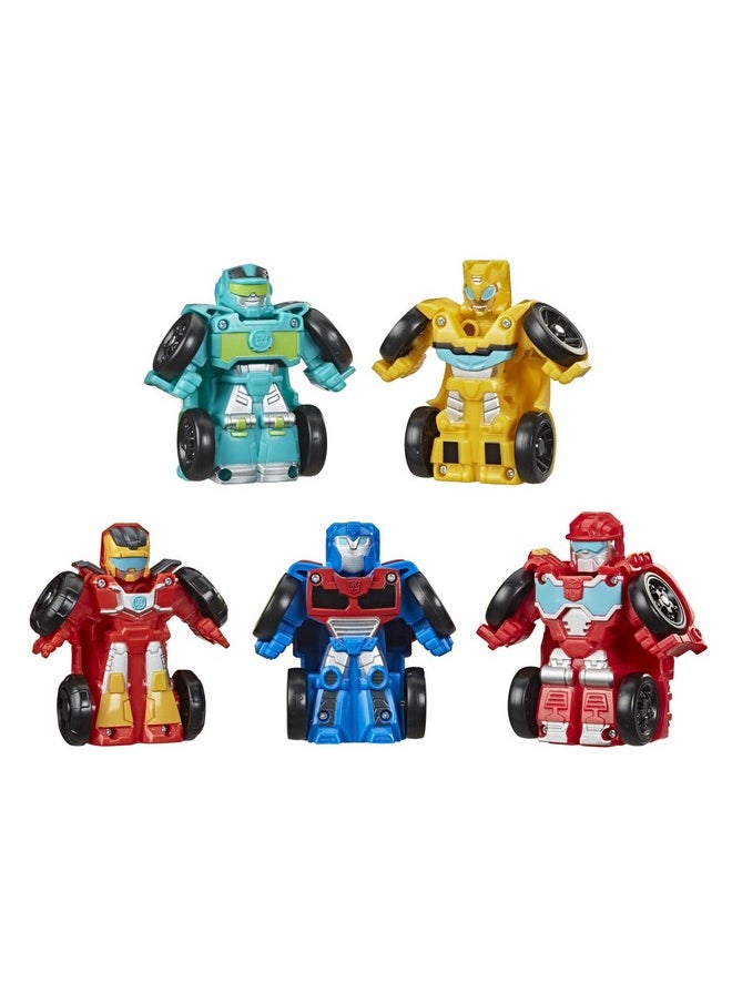 Transformers Playskool Heroes Rescue Bots Academy Mini Bot Racers Converting Robot Toy 5-Pack, 2-Inch Collectible Toy Cars (Amazon Exclusive)