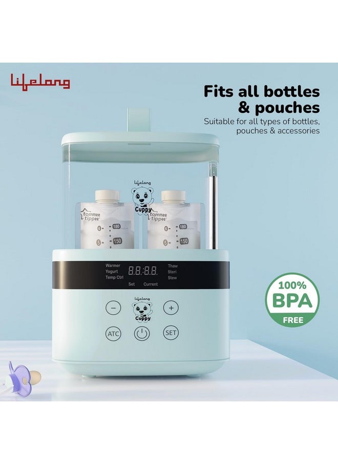 Lifelong Baby Sterilizer for Feeding Bottles - BPA Free Bottle Warmer for Babies-Bottle Sterilizer Machine -Newborn Baby Travel Essentials- Sterilizer - Capacity of 4 Baby Bottles-Bottle Sterilization