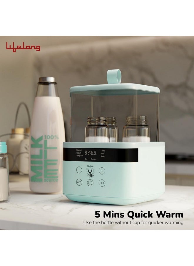 Lifelong Baby Sterilizer for Feeding Bottles - BPA Free Bottle Warmer for Babies-Bottle Sterilizer Machine -Newborn Baby Travel Essentials- Sterilizer - Capacity of 4 Baby Bottles-Bottle Sterilization