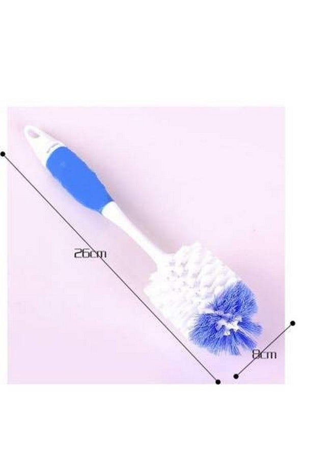 THE LITTLE LOOKERS Baby Bottle Cleaning Brush Set | 2-in-1 Multipurpose Cleaning Brush | Feeding Accessories Cleaning Brush of Babies (Blue)