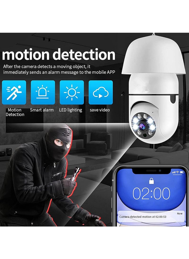 E27 1080p Light Bulb Camera HD HD Smart Wireless WiFi Security Bulb Camera WiFi Bulb Camera