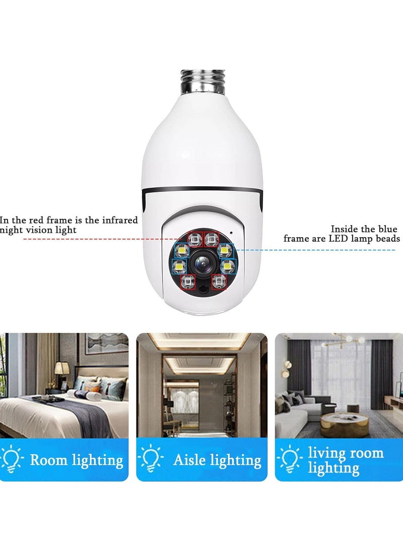 E27 1080p Light Bulb Camera HD HD Smart Wireless WiFi Security Bulb Camera WiFi Bulb Camera