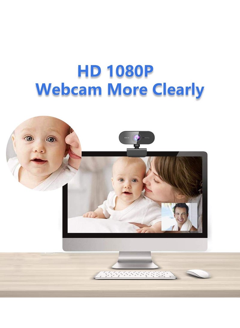 4K Webcam with Microphone, PC Camera, Ultra 4K HD Video Calling, Noise-Canceling mic, HD Auto Light Correction, Wide Field of View, 360 degree rotation