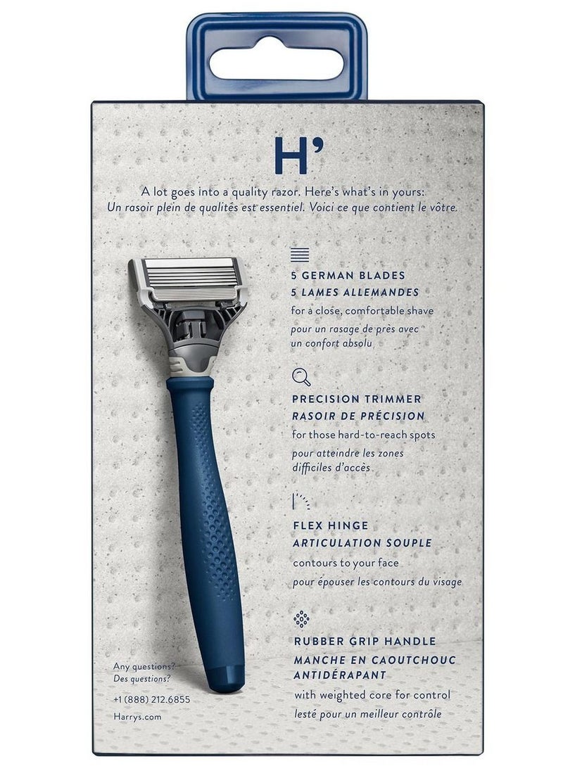 Men's 5 Blade Razor with 2 Cartridges