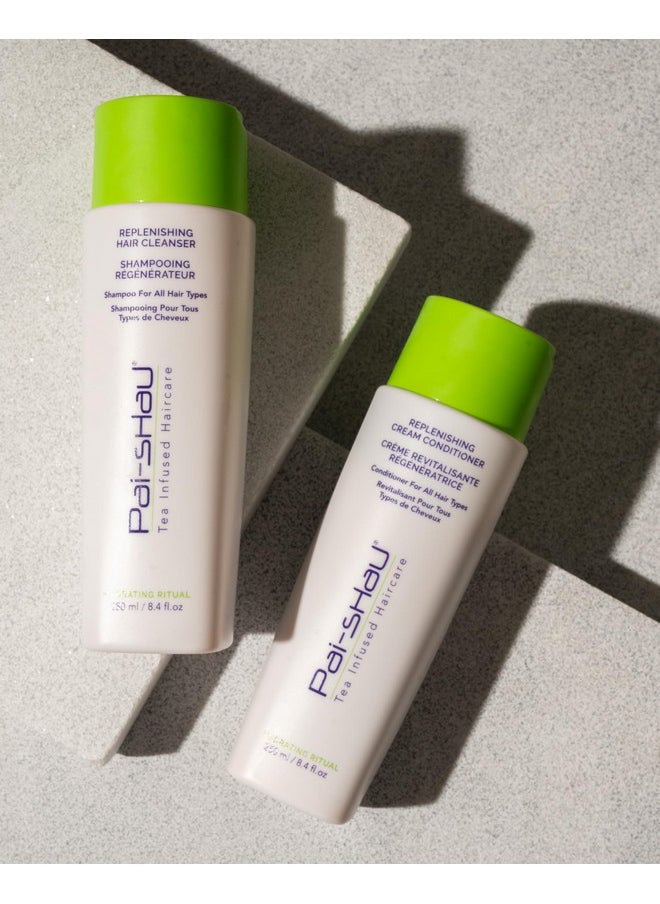 Pai-Shau Replenishing Cleanser and Conditioner Set - Hydrating Shampoo and Conditioner for All Hair Types - 2x250ml